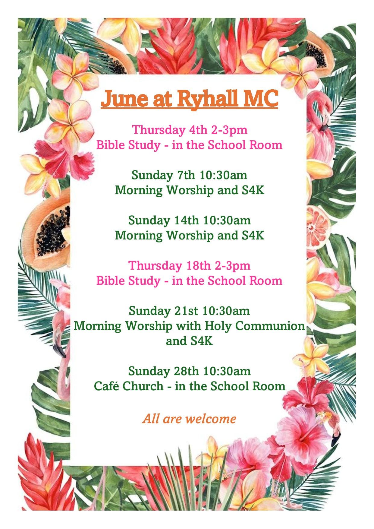 June 2026 Events Poster-page-001 Image shows a photo of the external front of Oakham church